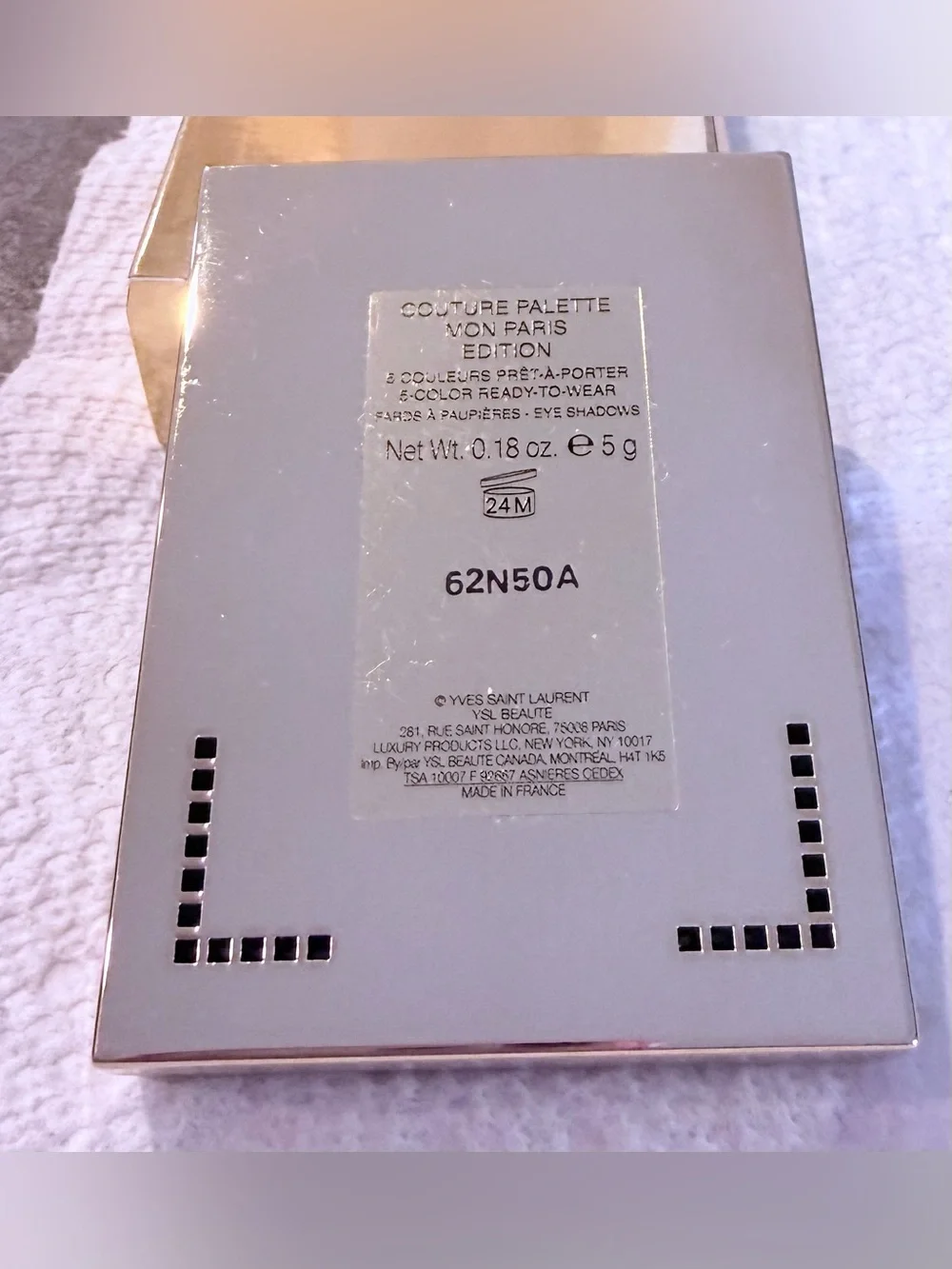 Yves Saint Laurent Silver Couture 5 color eyeshadow Palette
